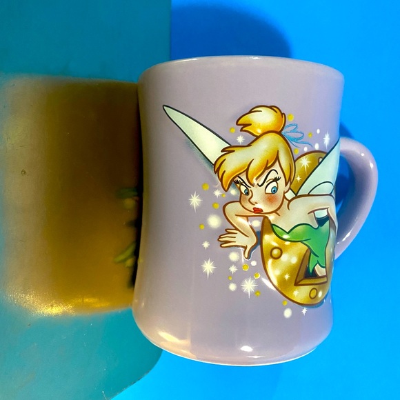 DISNEY STORE EXCLUSIVE TINKER BELL 3-D CERAMIC MUG LAVENDER 16oz MUG - Picture 7 of 11
